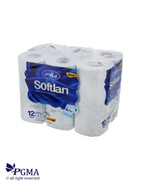 خرید دستمال توالت سافتلن بسته 12 رولی