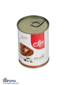 خرید کنسرو لوبیا چیتی با قارچ بیژن 380 گرمی