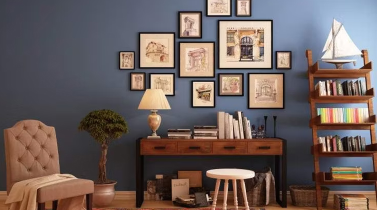 Mirror_and_console_decoration (11) تزئین اینه کنسول با کتاب و مجله