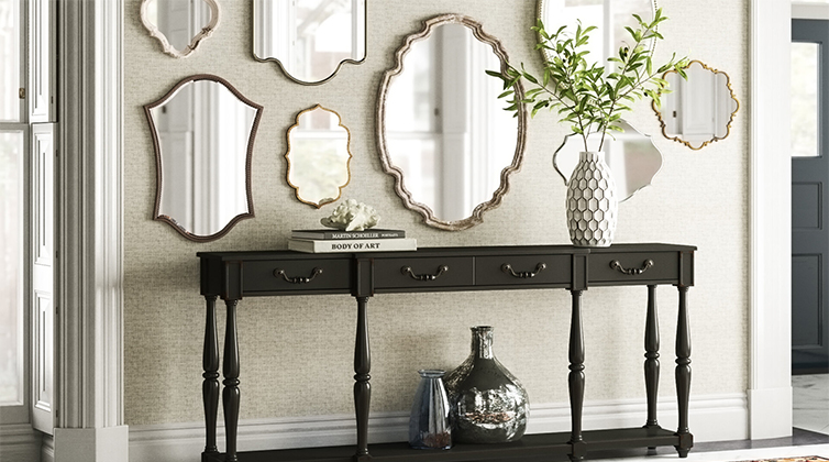 Mirror_and_console_decoration (16) چیدمان آینه روی کنسول