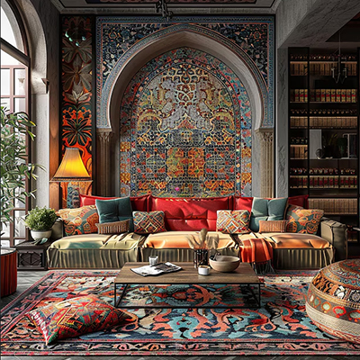 Traditional_and_modern_decoration (10) چیدمان خانه سنتی