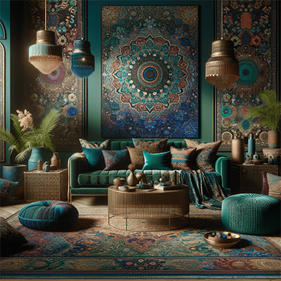 Traditional_and_modern_decoration (13) ترکیب رنگی دکوراسیون سنتی و مدرن