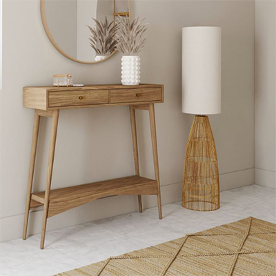 lampshade (9) آینه کنسول چوبی ساده