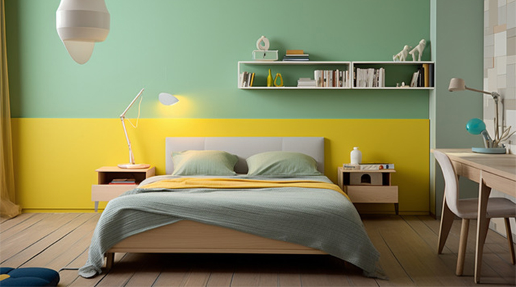 mint_green_interior_design (12) رنگ زرد در اتاق خواب