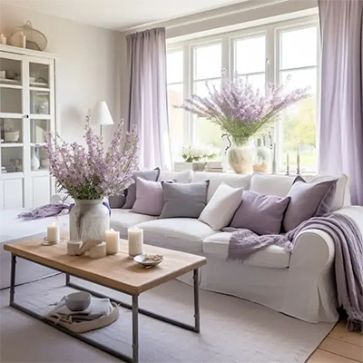 purple_decoration (2) دکوراسیون با ترکیب رنگ یاسی و سفید