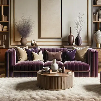 purple_decoration (20) کوسن کرم برای مبل بنفش