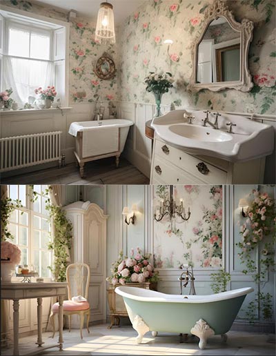 shabby_chic (11) حمام و سرویس بهداشتی فرانسوی