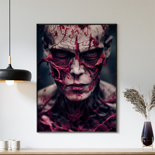 wall_panel (40) تابلو چهره وحشت ناک
