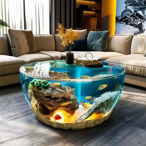 Aquarium _ table (11) آکواریوم گرد