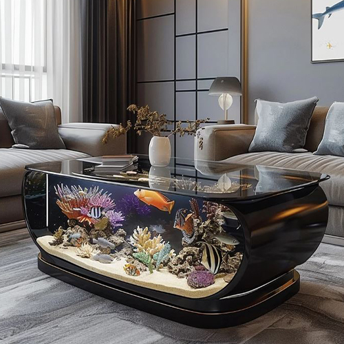 Aquarium _ table (13) میز آکواریومی چوبی