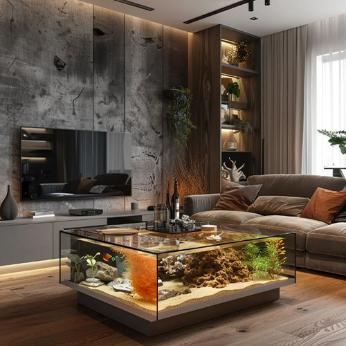 Aquarium _ table (14) تلویزیون دیواری