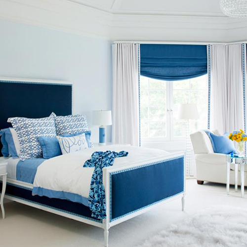 Bed_room (8) اتاق سفید و آبی