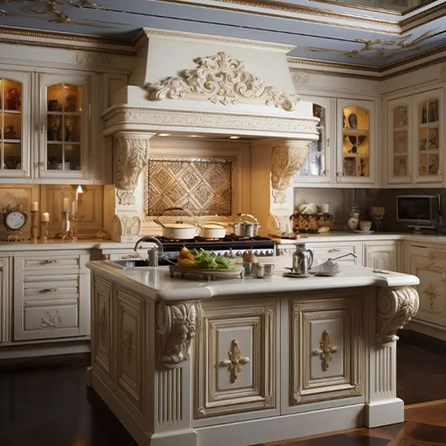 Classic_ kitchen (12) میز غذا خوری