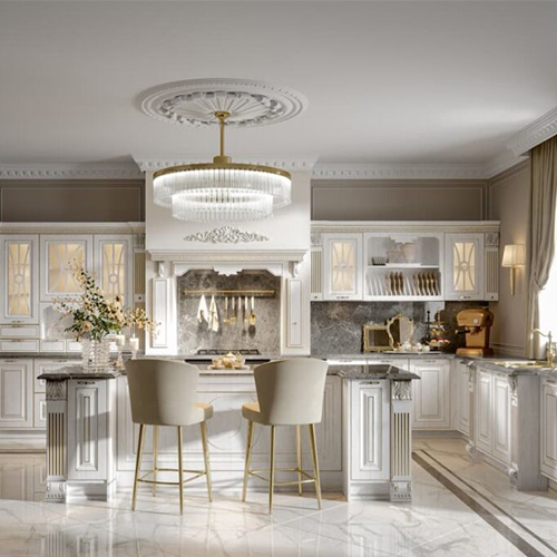 Classic_ kitchen (4) آشپزخانه سفید