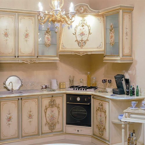 Classic_ kitchen (6) کابینت آبی و سفید