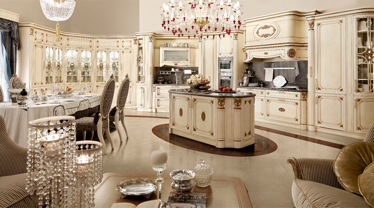 Classic_ kitchen (9) آشپزخانه بزرگ