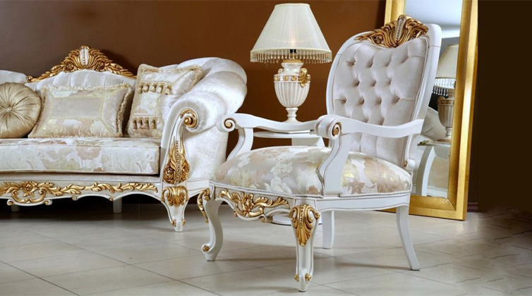 Classic_furniture (14) مبل استیل طلایی استخوانی
