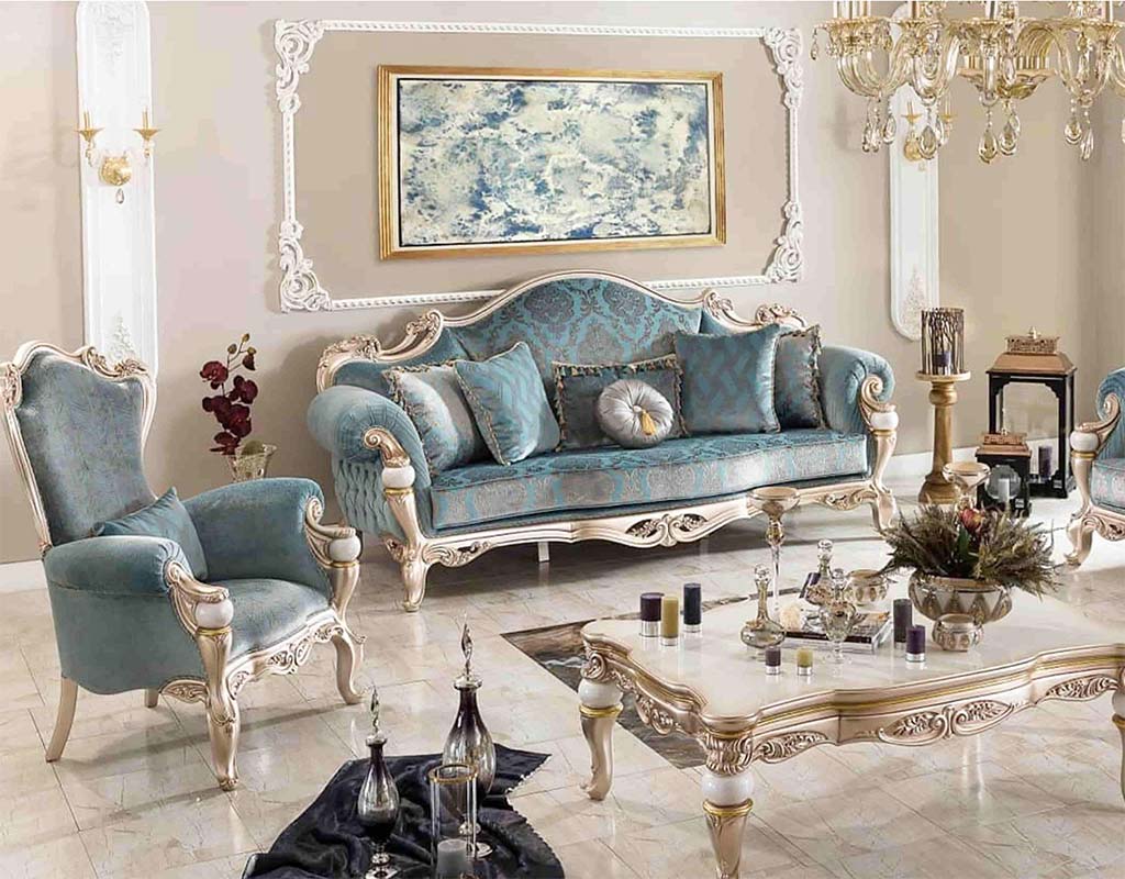 Classic_furniture (15) مبل استیل آبی