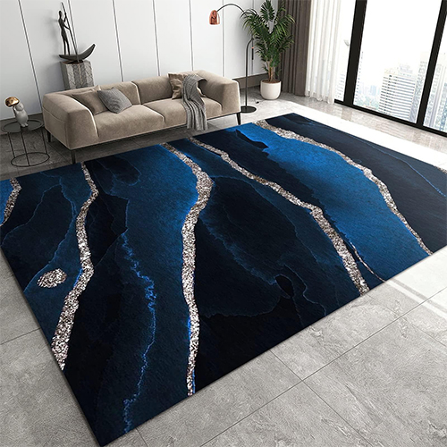 Black carpet (13) فرش آبی و مشکی
