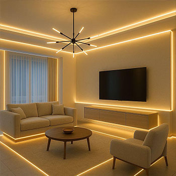 Luxury homelayout15 نورپردازی در دکوراسیون لوکس