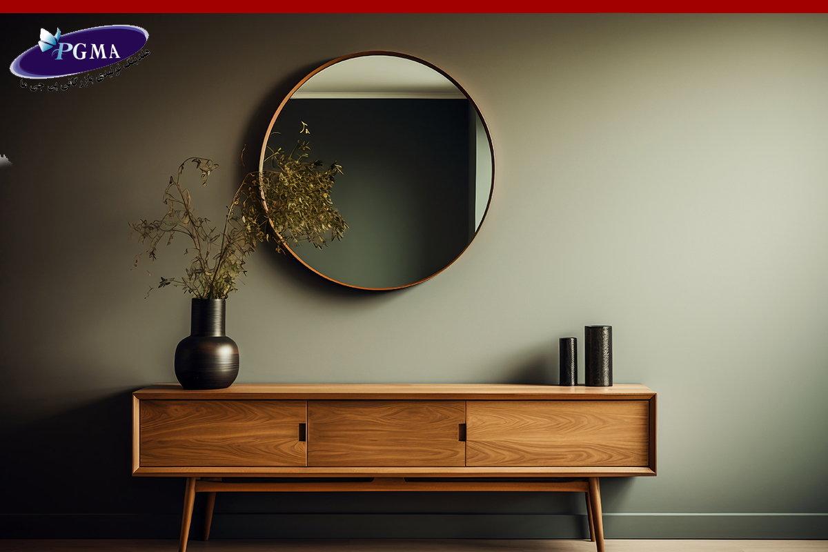 اینه کنسول چوبی