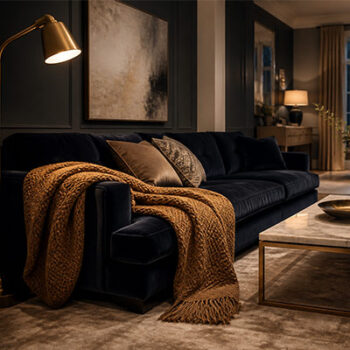 sofa-shawl4 یک شال مبل بر رویه یک مبل به همراه دو کوسن بر رویش